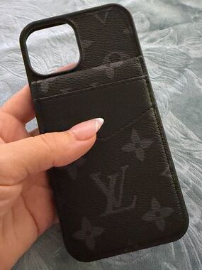 Louis Vuitton Black Monogram Card Slot Phone Case